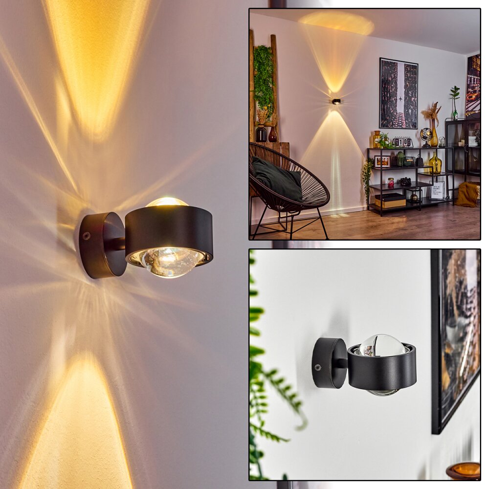 Sapri Wandleuchte Schwarz, 1-flammig main product photo