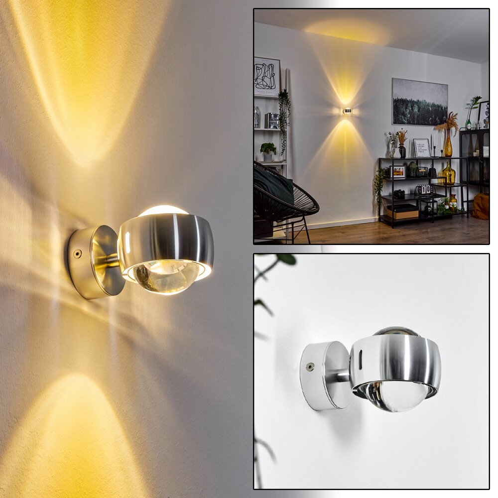 Sapri Wandleuchte Silber, 1-flammig main product photo