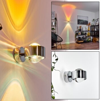 Sapri Wandleuchte Chrom, 1-flammig