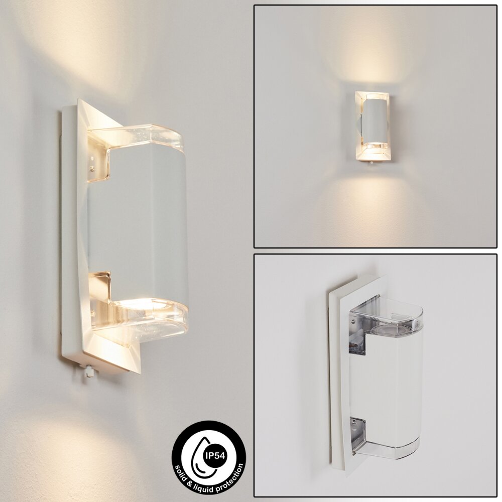 Nabawa Außenwandleuchte Weiß, 2-flammig main product photo