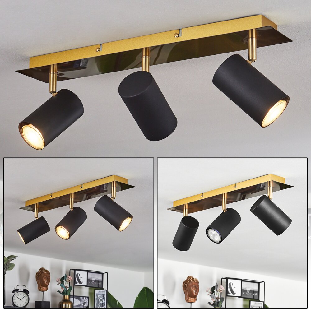 Zuoz Deckenleuchte Gold, 3-flammig main product photo