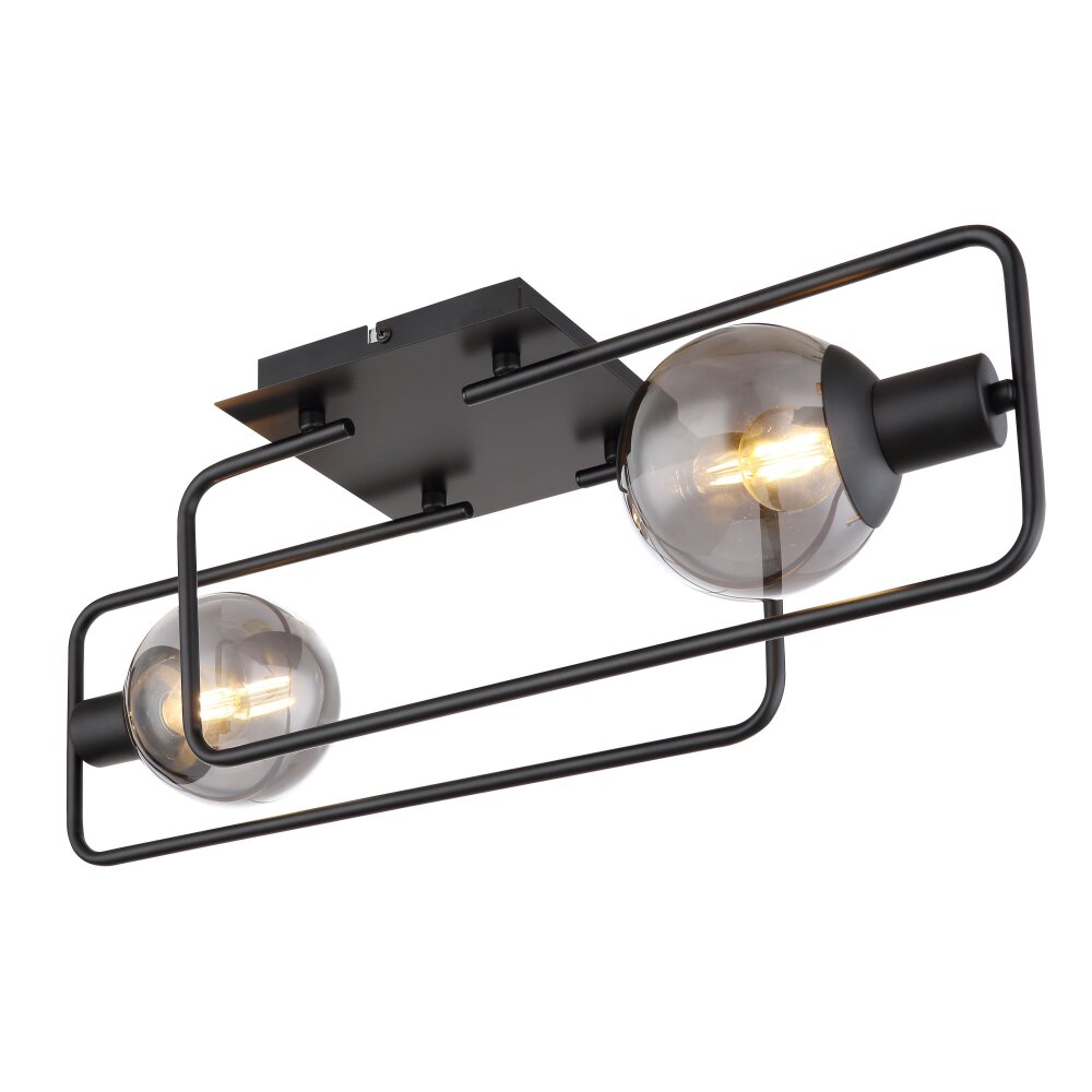 Globo BLAMA Deckenleuchte Schwarz, 2-flammig main product photo