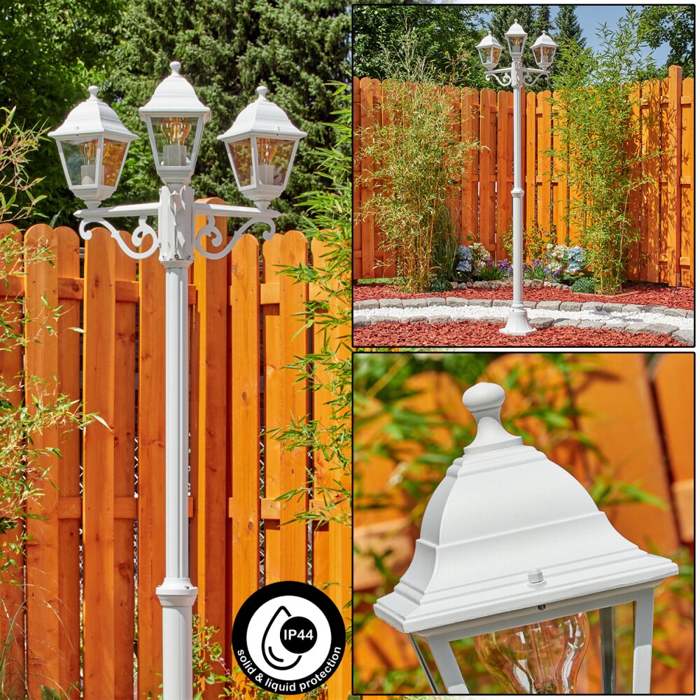 Murto Wegeleuchte Weiß, 3-flammig main product photo