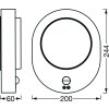 LEDVANCE ENDURA Außenwandleuchte Stahl gebürstet, 1-flammig, Bewegungsmelder