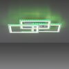 Leuchten Direkt FELIX60 Deckenleuchte LED Stahl gebürstet, 1-flammig, Fernbedienung, Farbwechsler