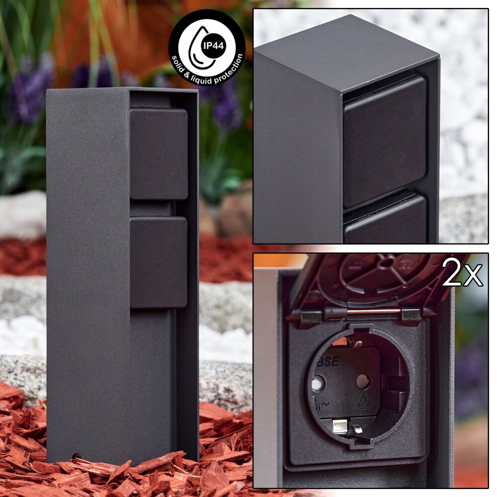 Reigolil Außensteckdose Anthrazit, Schwarz main product photo