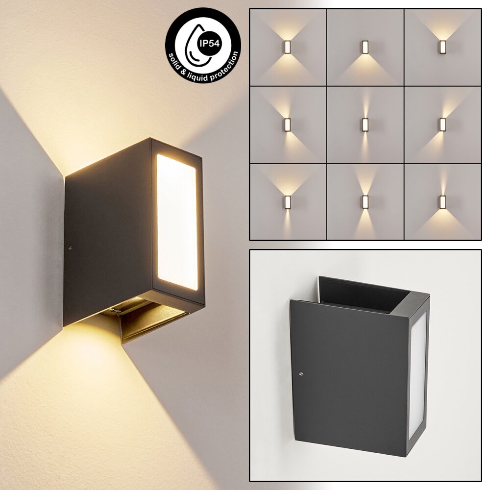 Hoods Außenwandleuchte LED Anthrazit, 3-flammig main product photo