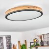 Salmi Deckenpanel LED Anthrazit, Braun, Holzoptik, 1-flammig