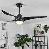 Malloa Deckenventilator LED Schwarz, 1-flammig, Fernbedienung