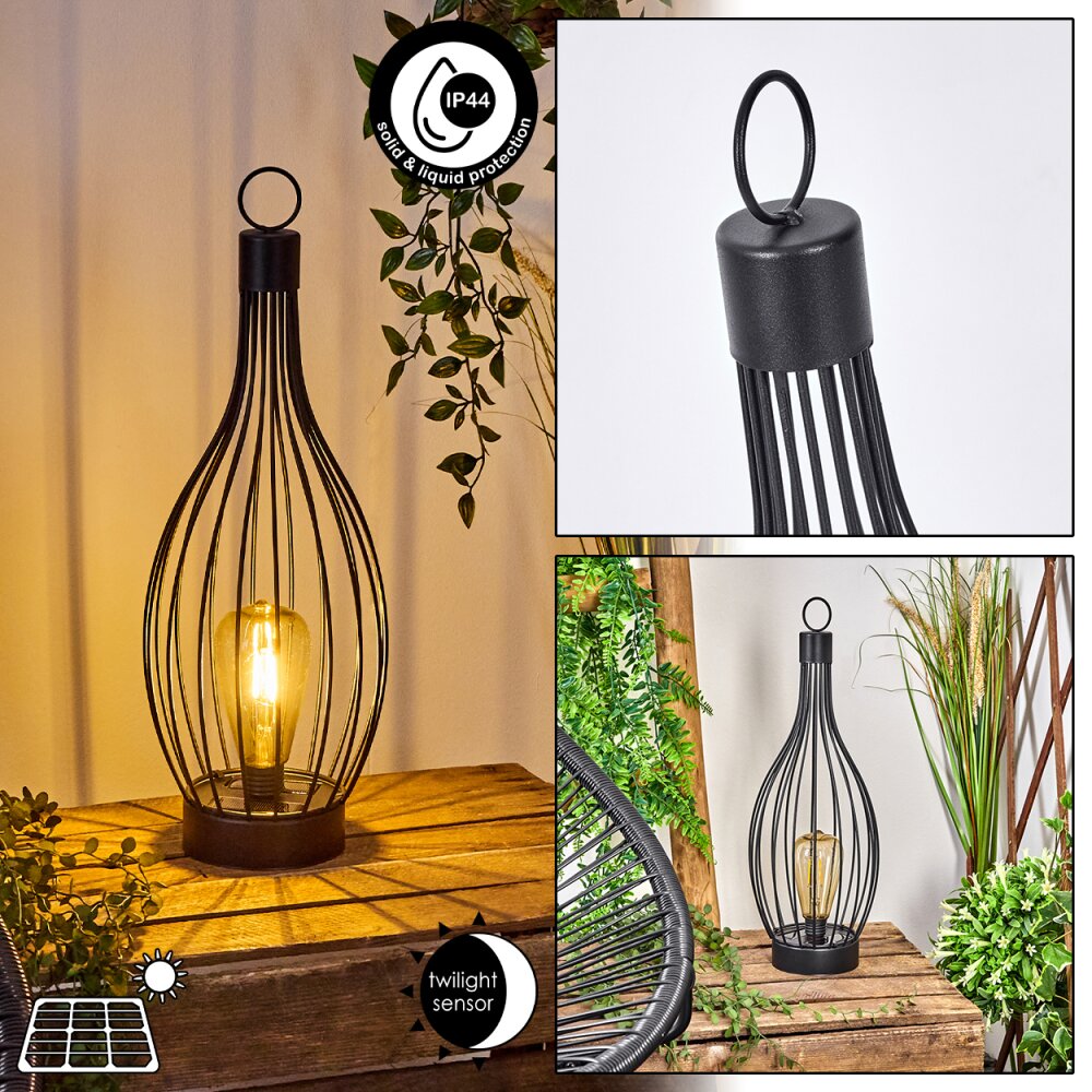 Quillagua Solartischleuchte LED Schwarz, 1-flammig main product photo