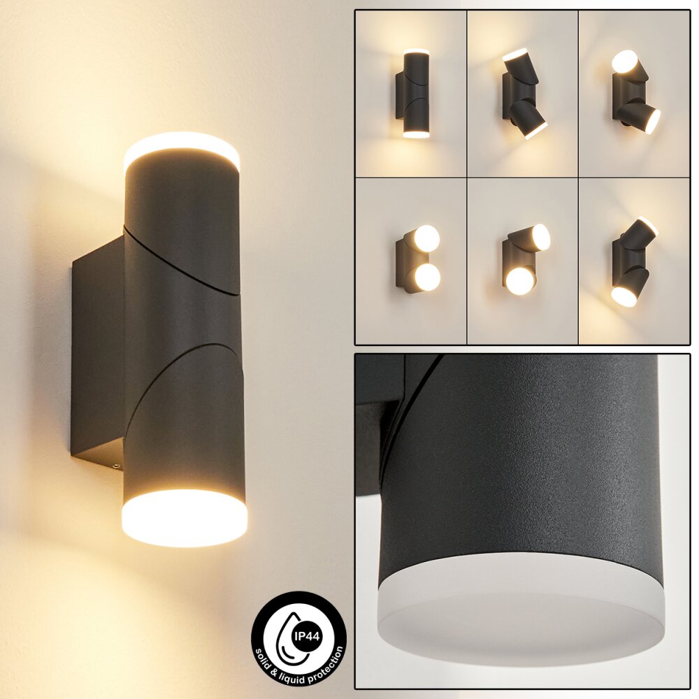 Mialqui Außenwandleuchte LED Anthrazit, Weiß, 1-flammig main product photo