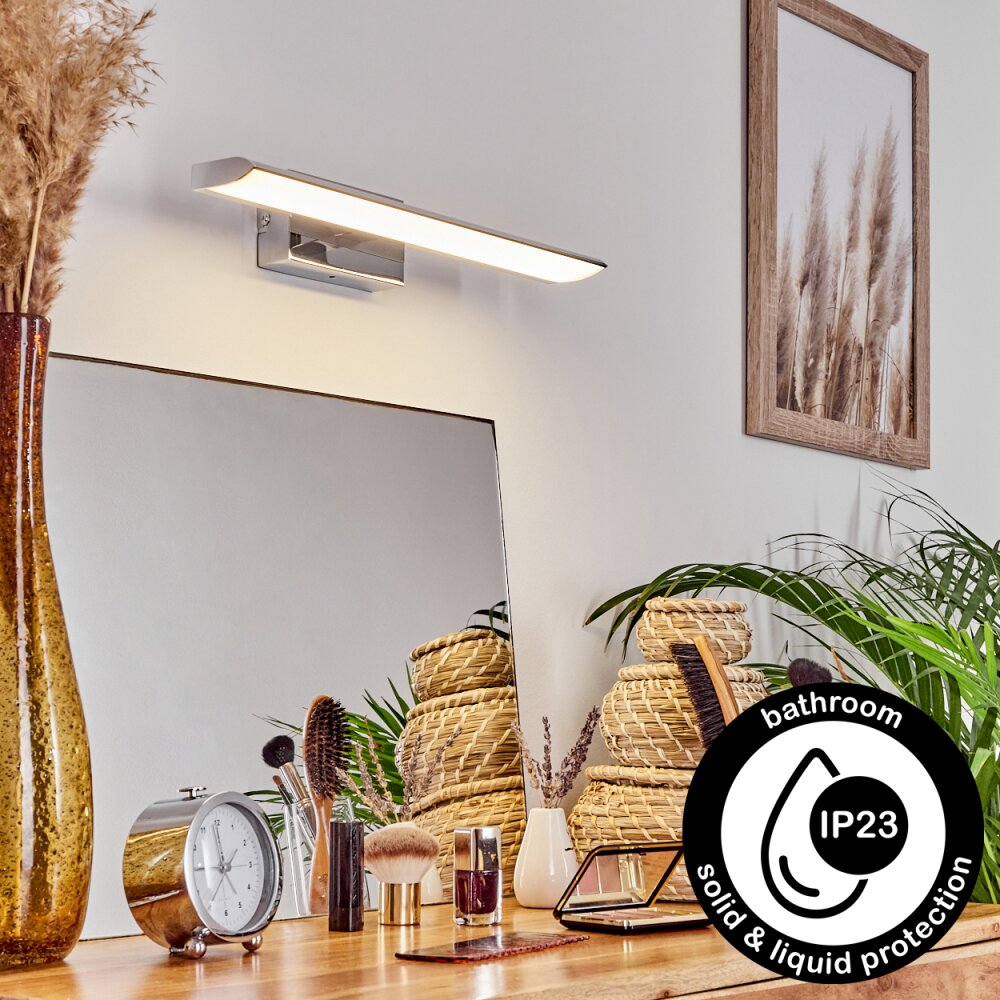 Morges Spiegelleuchte LED Chrom, Nickel-Matt, 1-flammig main product photo