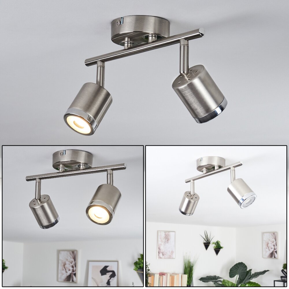 Autilla Deckenleuchte LED Nickel-Matt, Weiß, 2-flammig main product photo