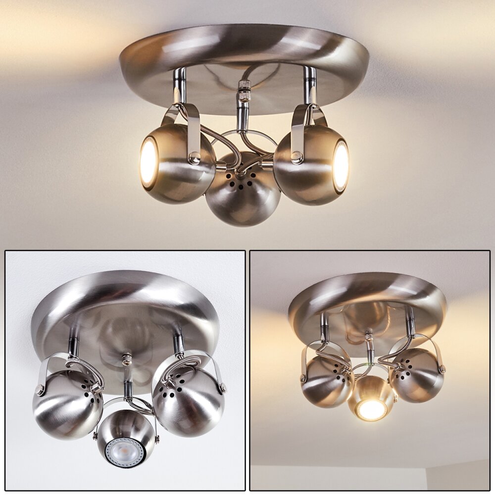 Gadmen Deckenleuchte Nickel-Matt, 3-flammig main product photo