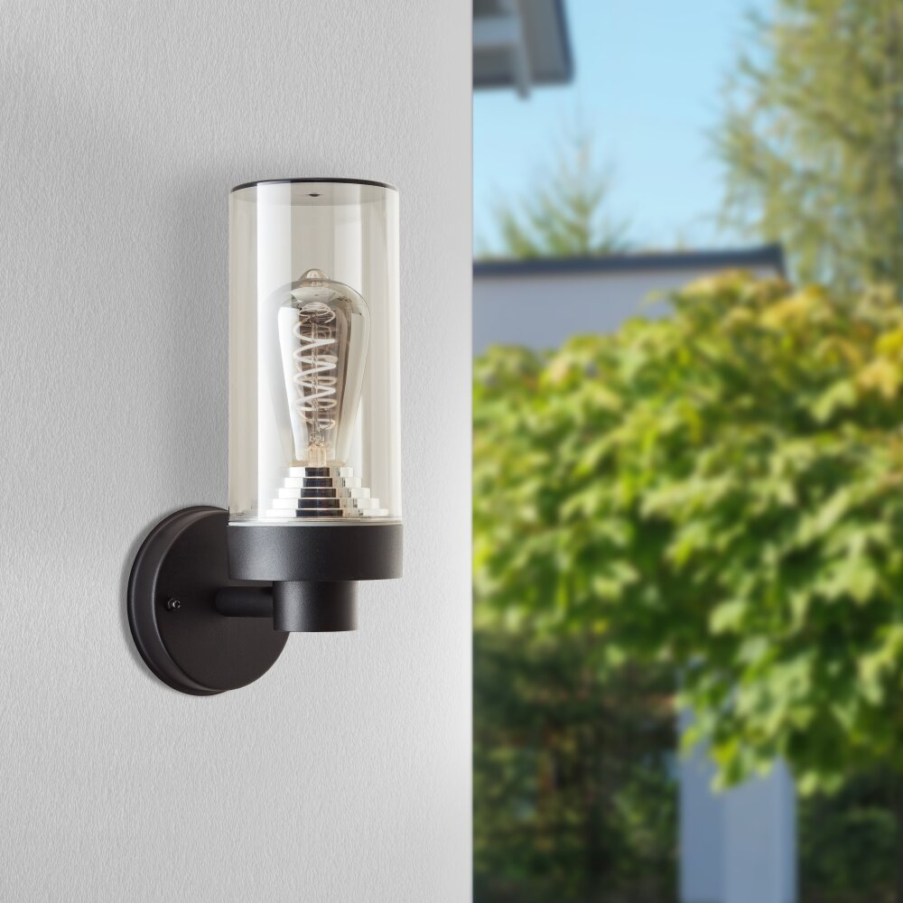 Brilliant Masham Außenwandleuchte Schwarz, 1-flammig main product photo