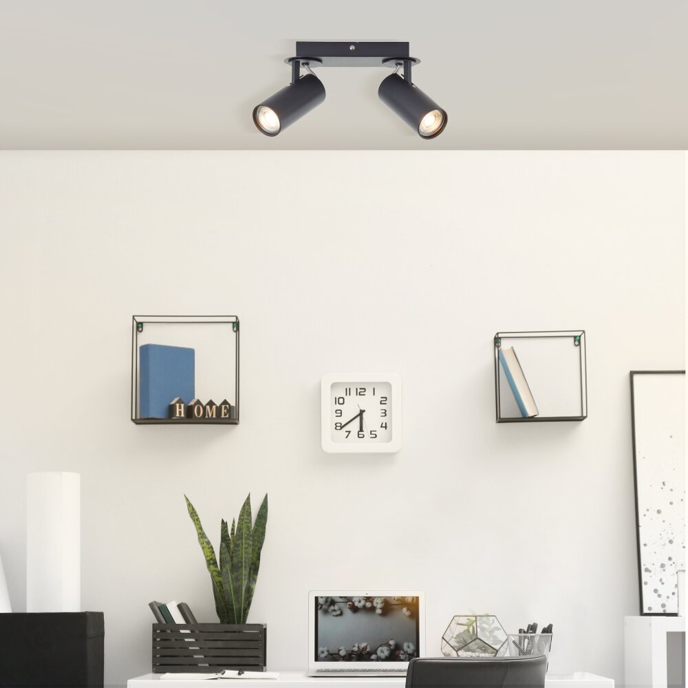 Brilliant Kamolo Deckenleuchte Schwarz, 2-flammig main product photo