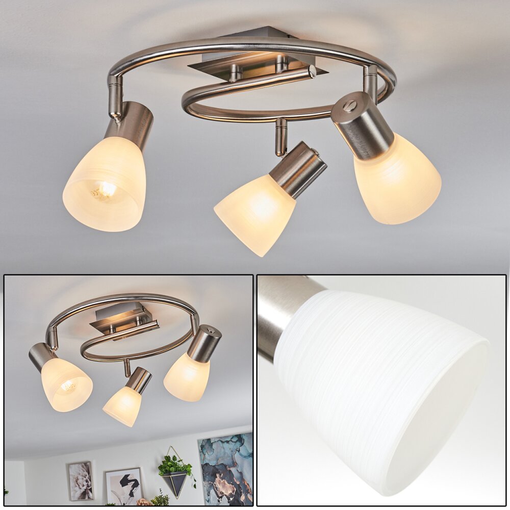 Aldana Deckenleuchte Nickel-Matt, 3-flammig main product photo