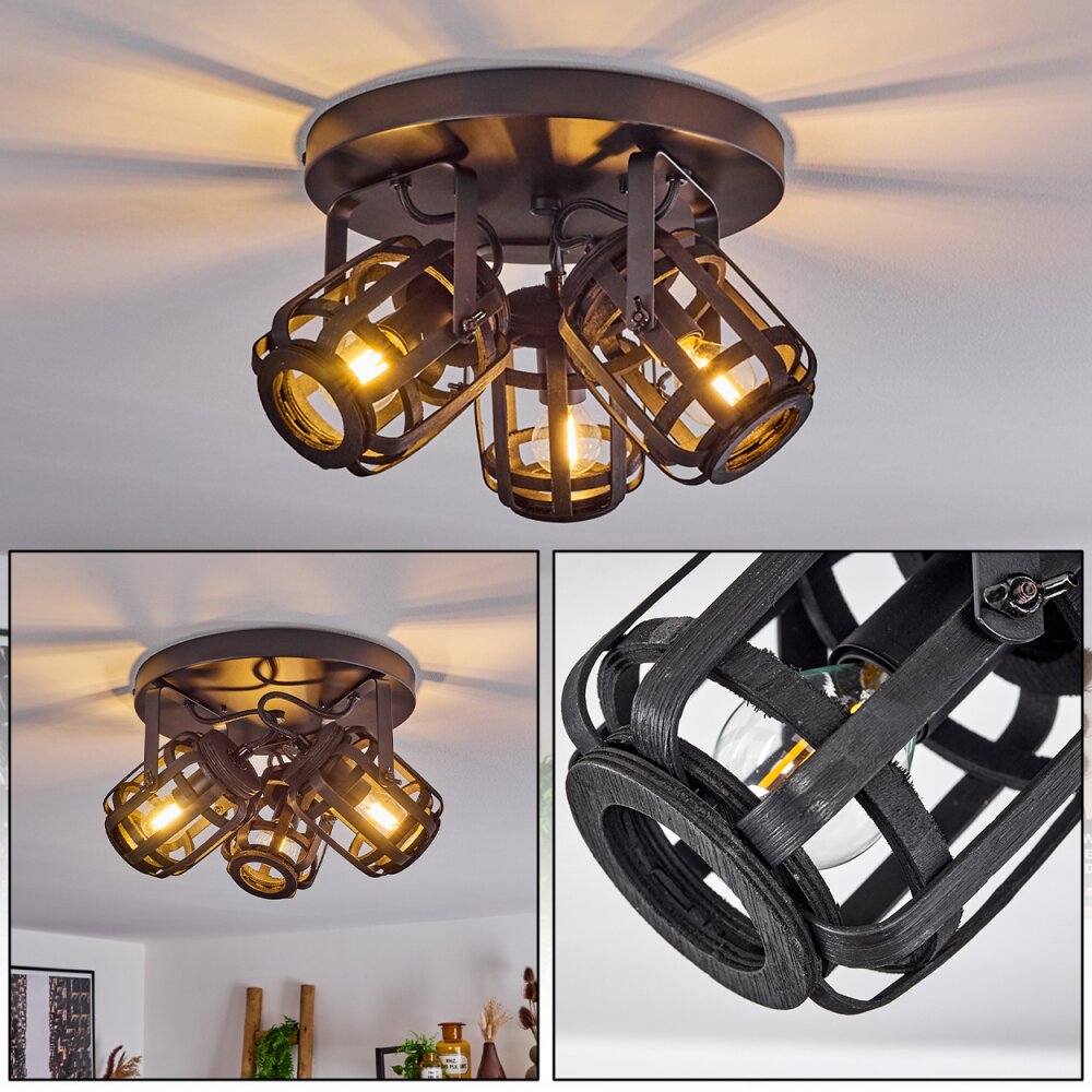 Teheran Deckenleuchte Schwarz, 3-flammig main product photo