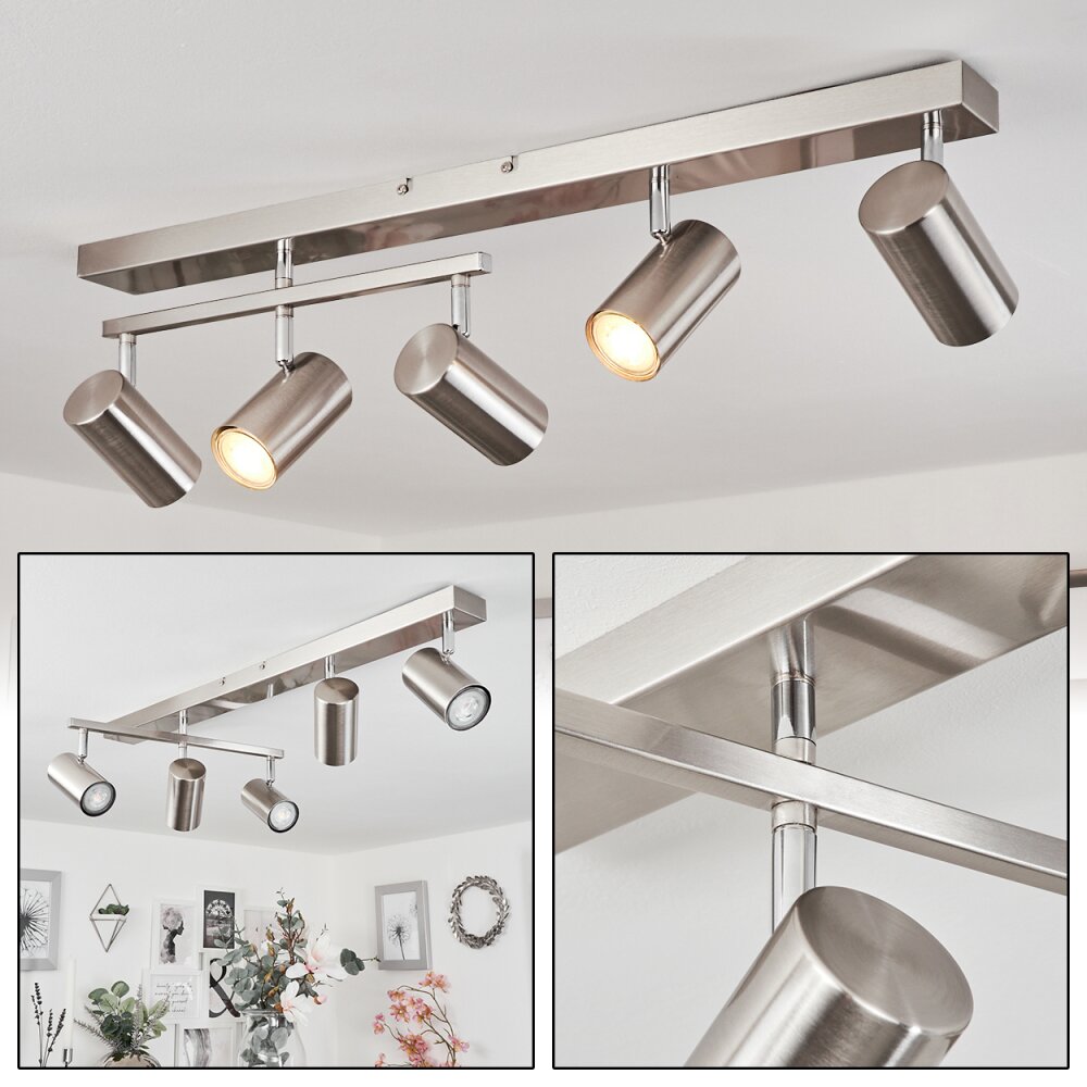 Javel Deckenleuchte Chrom, Nickel-Matt, 5-flammig main product photo