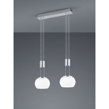 Trio Madison Pendelleuchte LED Nickel-Matt, 2-flammig