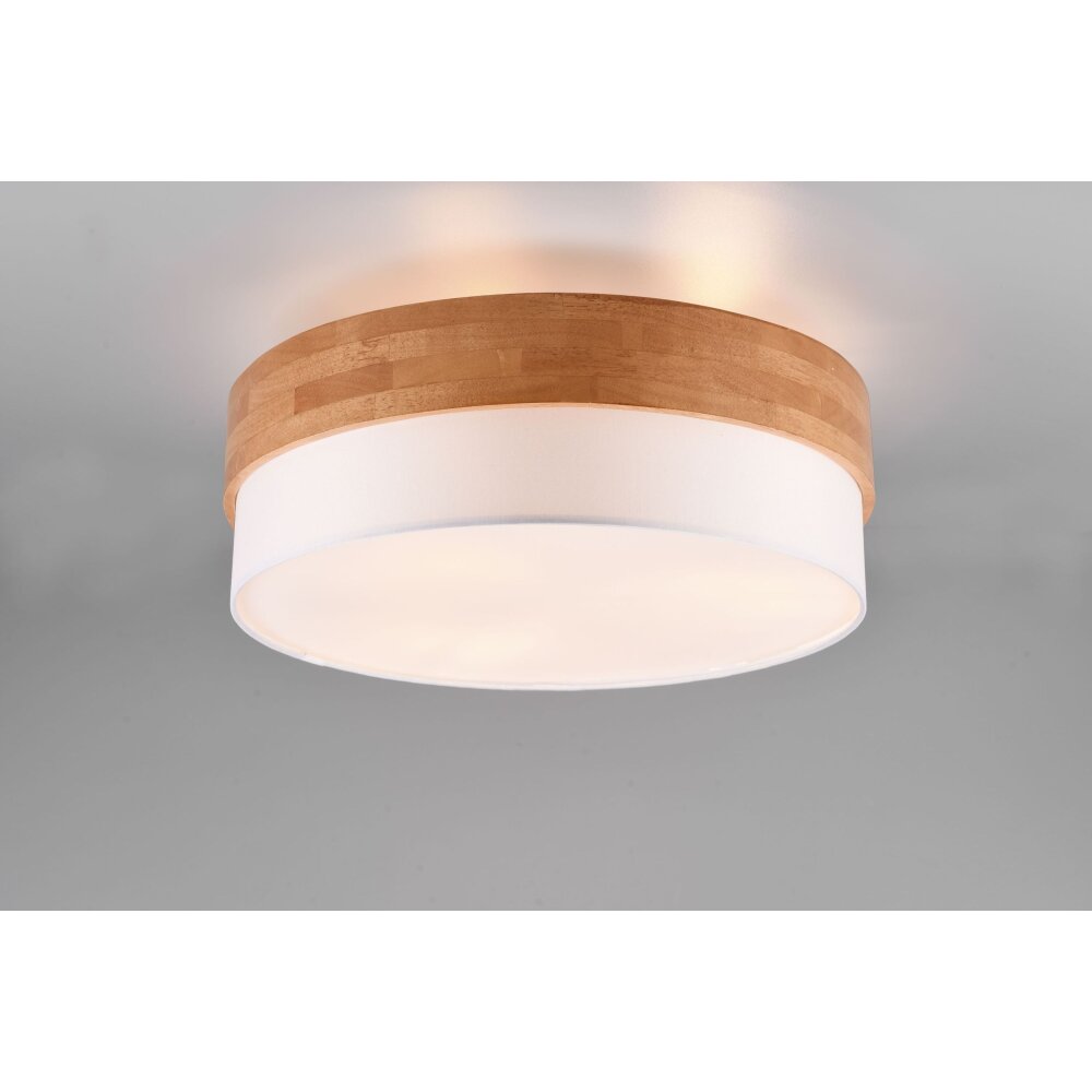 Trio Seasons Deckenleuchte Naturfarben, Nickel-Matt, 3-flammig main product photo