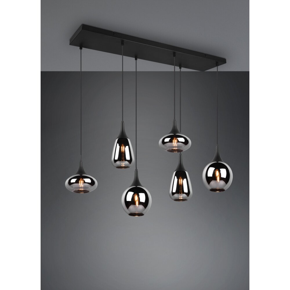 Trio Lumina Pendelleuchte Schwarz, 6-flammig main product photo