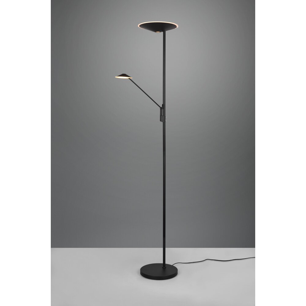 Trio Brantford Deckenfluter LED Schwarz, 1-flammig main product photo