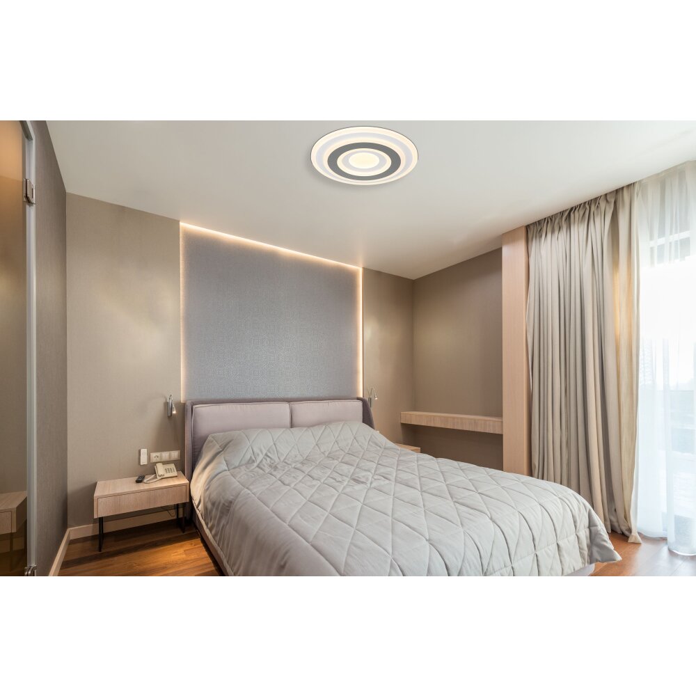 Globo SABATINO Deckenleuchte LED Weiß, 1-flammig, Fernbedienung main product photo