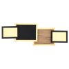 Globo CAROLINE Deckenleuchte LED Holzoptik, Schwarz, 1-flammig