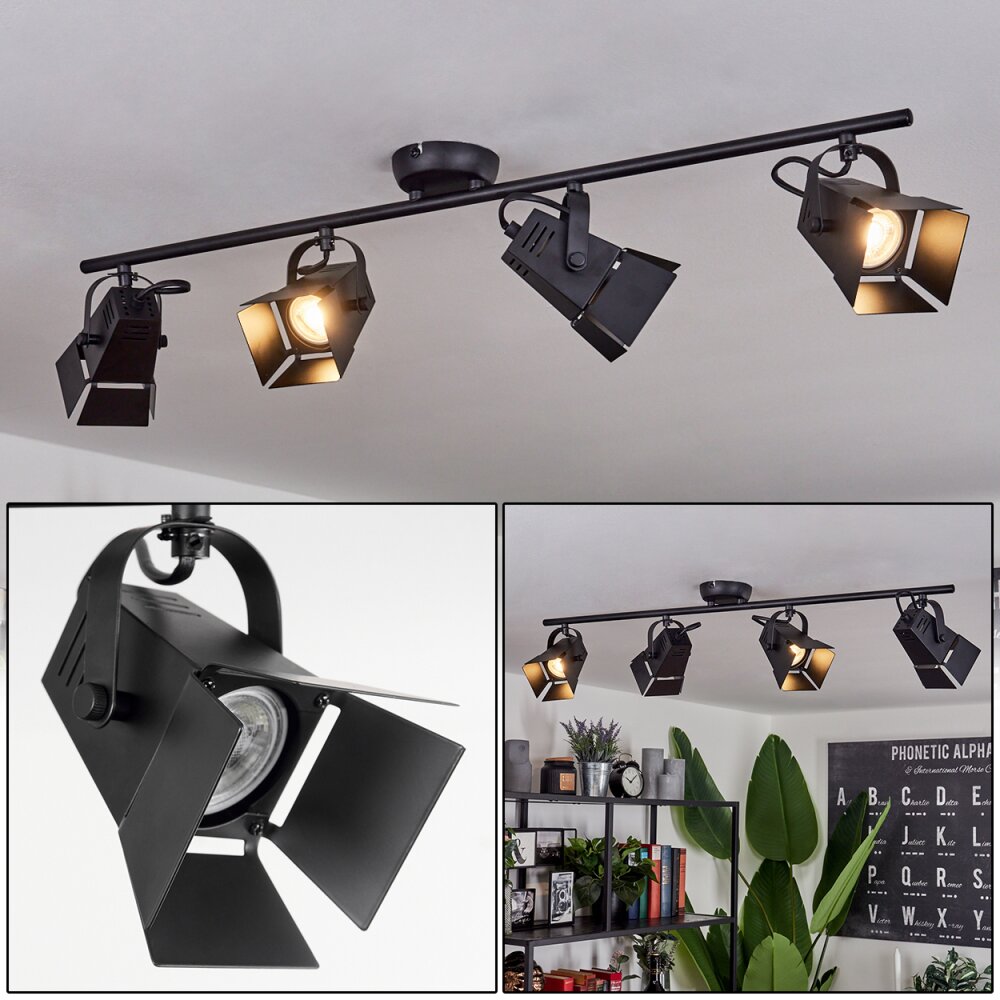 Isanay Deckenleuchte Schwarz, 4-flammig main product photo