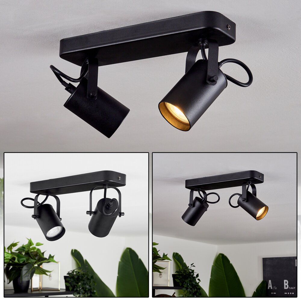 Kergus Deckenleuchte Schwarz, 2-flammig main product photo