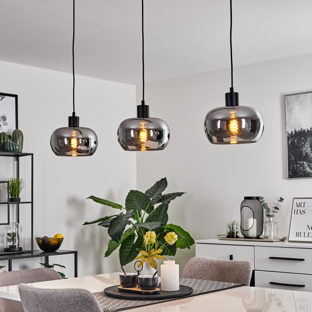 Lissy Hängeleuchte Schwarz, 3-flammig main product photo
