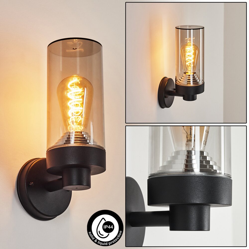 Crantenoy Außenwandleuchte Schwarz, 1-flammig main product photo