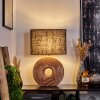 Francillon Tischleuchte Braun, Chrom, Holzoptik, 1-flammig