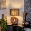 Francillon Tischleuchte Braun, Chrom, Holzoptik, 1-flammig