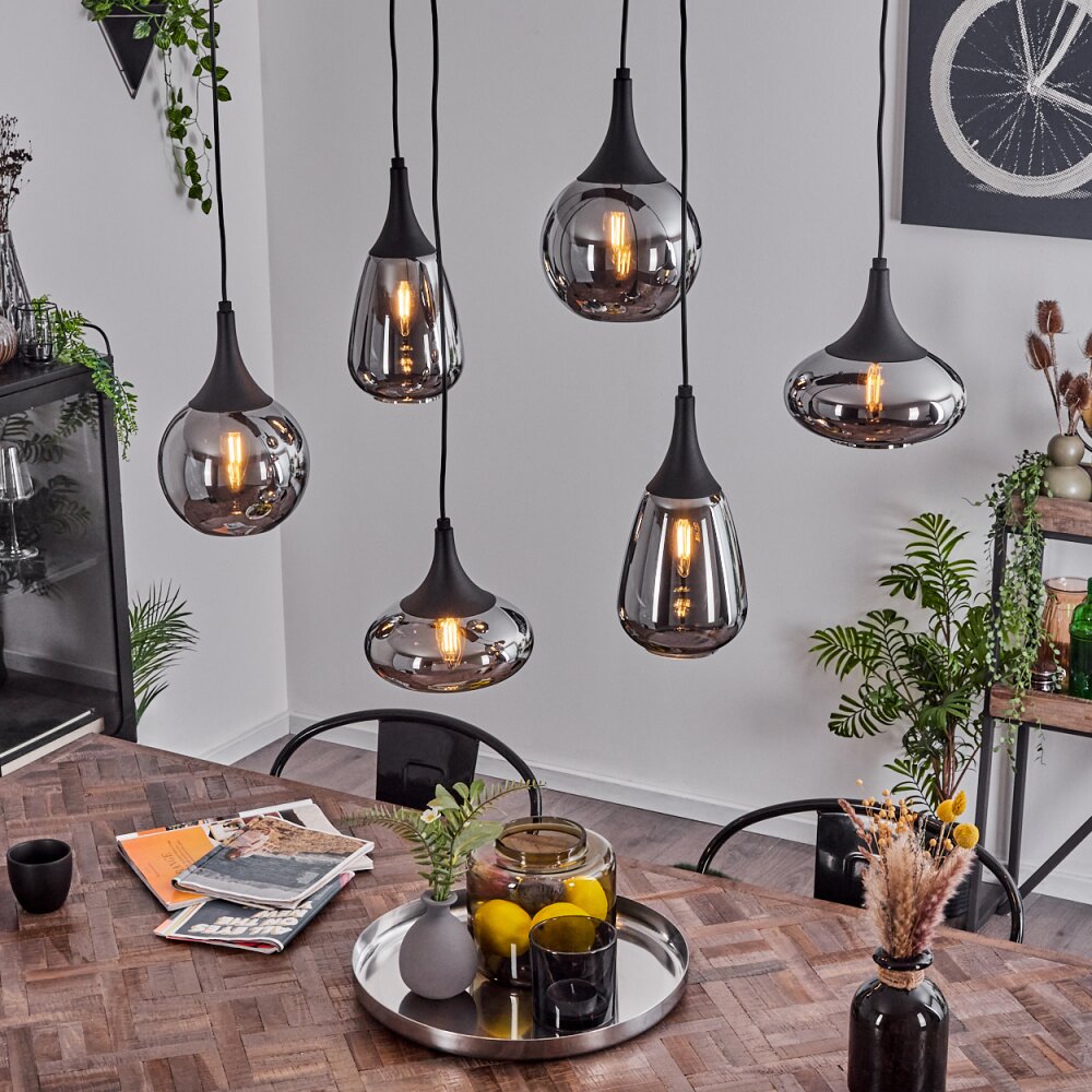 Maynal Hängeleuchte Schwarz, 6-flammig main product photo
