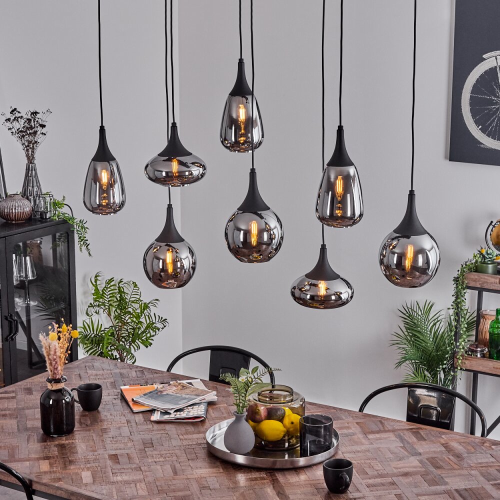 Maynal Hängeleuchte Schwarz, 8-flammig main product photo