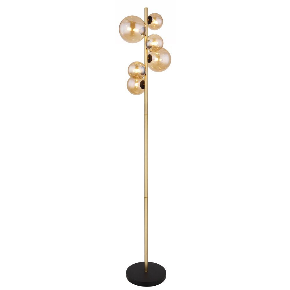 Globo RIHA Stehleuchte LED Messing, Schwarz, 6-flammig main product photo