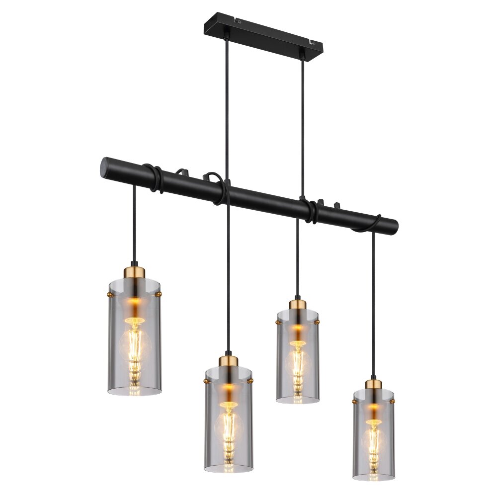 Globo FANNI Pendelleuchte Messing, Schwarz, 4-flammig main product photo