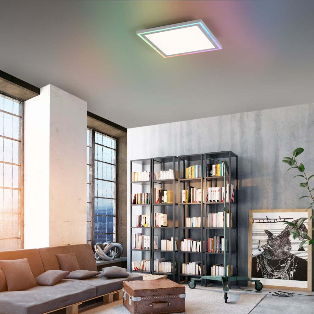 Leuchten Direkt EDGING Deckenleuchte LED Weiß, 1-flammig, Fernbedienung main product photo