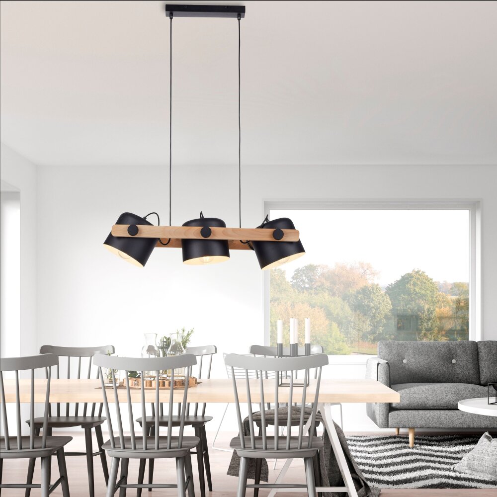 Leuchten Direkt CUP Pendelleuchte Schwarz, 3-flammig main product photo