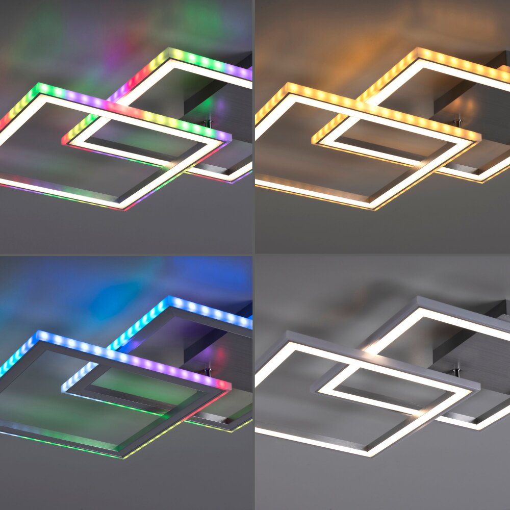 Leuchten Direkt FELIX60 Deckenleuchte LED Stahl gebürstet 14634-55 | Standleuchten
