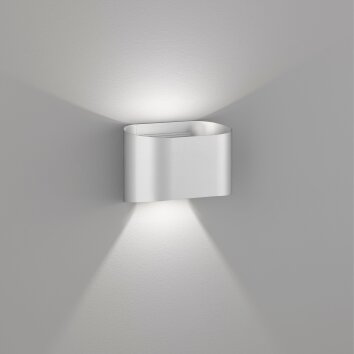 Fischer & Honsel Wall Wandleuchte LED Silber, 2-flammig