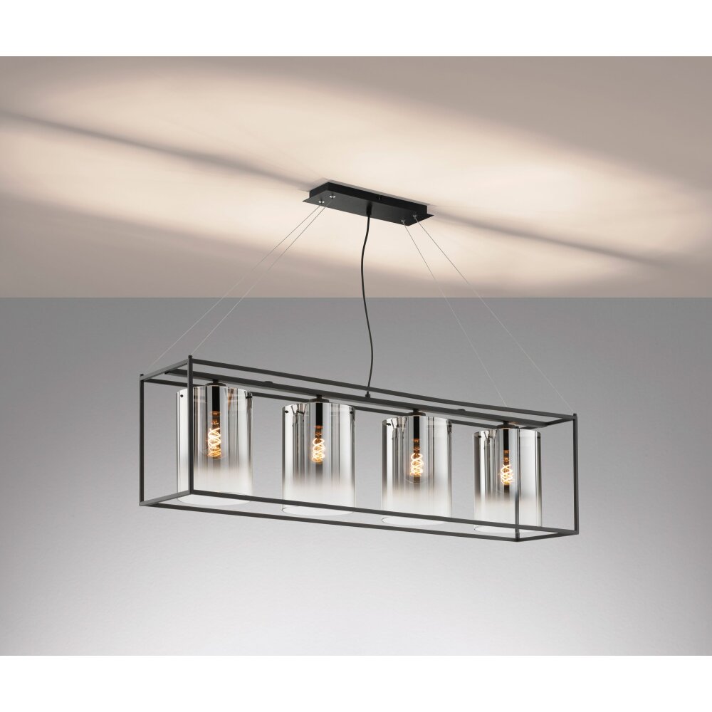 Fischer & Honsel Samu Pendelleuchte Schwarz, 4-flammig main product photo