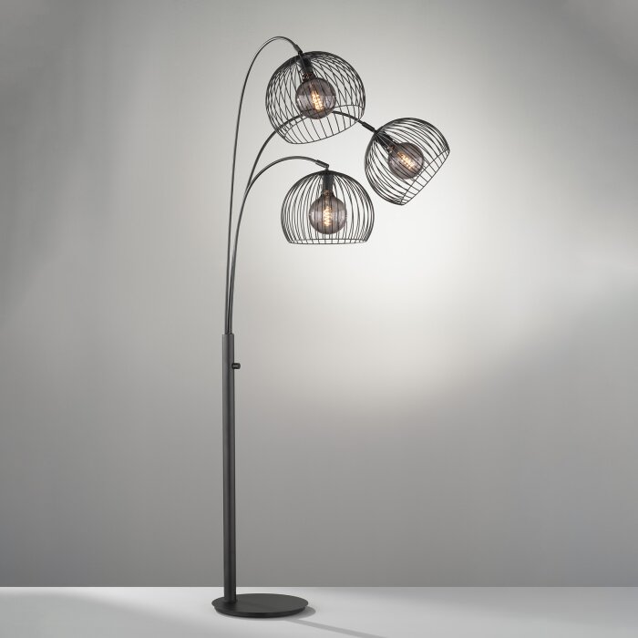 Fischer & Honsel Wire Stehleuchte Schwarz 40349 | lampe.de