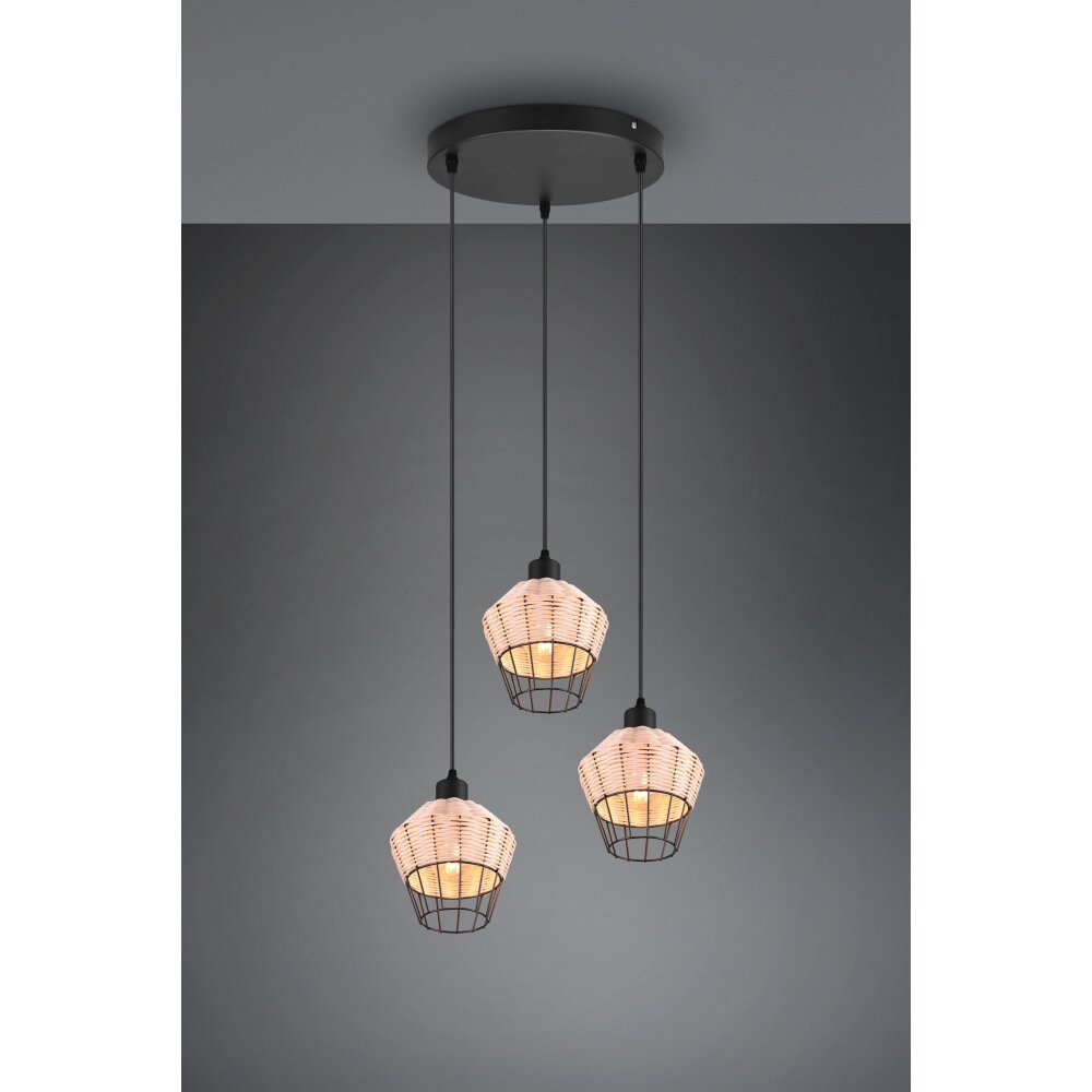 Reality Borka Pendelleuchte Schwarz, 3-flammig main product photo