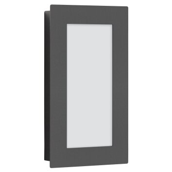 LCD Lamberg Außenwandleuchte LED Grau, 1-flammig
