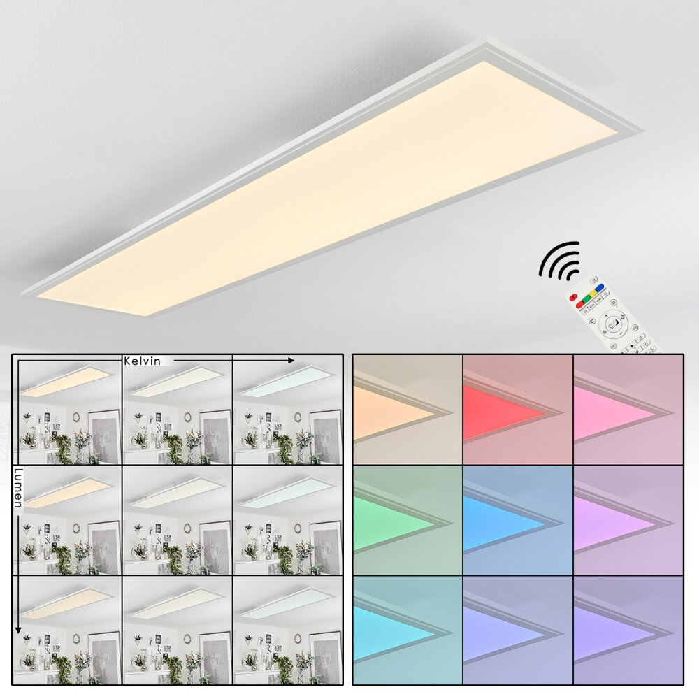 Montalba Deckenpanel LED Weiß, 1-flammig, Fernbedienung, Farbwechsler