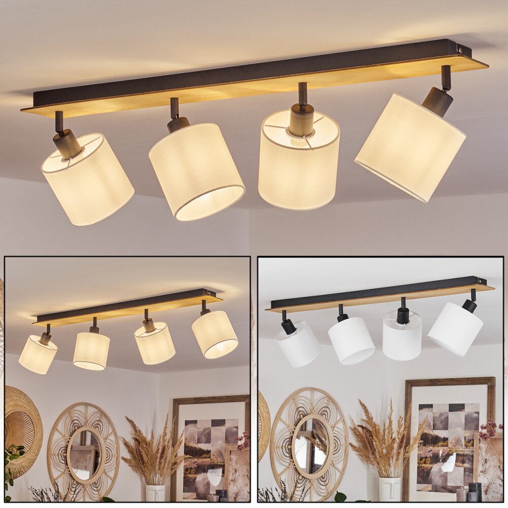 Alsen Deckenleuchte Naturfarben, Schwarz, 4-flammig main product photo