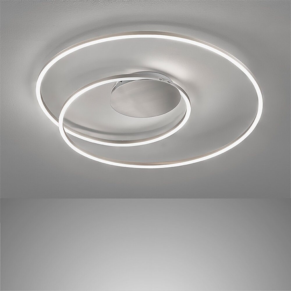 Fischer & Honsel Holy Deckenleuchte LED Nickel-Matt, 1-flammig, Fernbedienung main product photo